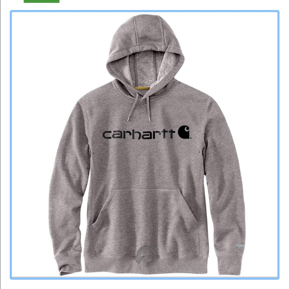 Men’s gray Carhartt force hoodie sweatshirt